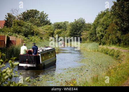 Leeds et Liverpool Canal à Thornton, Sefton, Merseyside, Angleterre. Banque D'Images