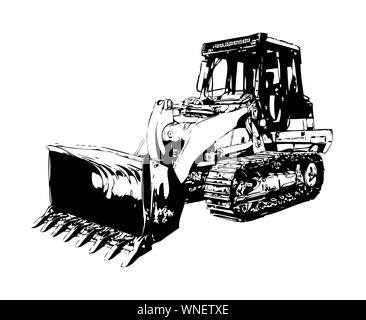 Illustration du chargeur transport construction d'art Banque D'Images