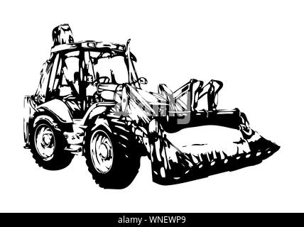 Illustration du chargeur transport construction d'art Banque D'Images