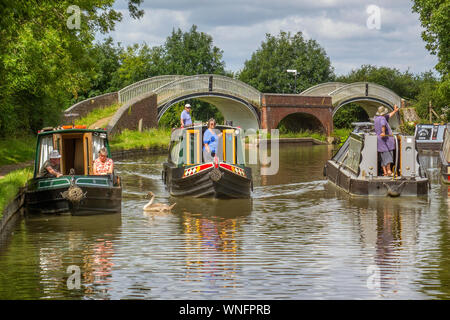 Braunston, Northamptonshire, Angleterre, Grand Union Canal, jonction avec le canal d'Oxford Banque D'Images
