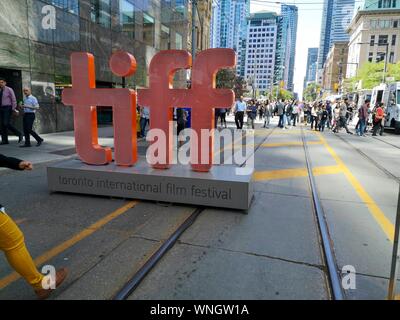 L'atmosphère au cours de 44e Festival International du Film de Toronto, tiff, à King Street à Toronto, Canada, le 05 septembre 2019. Dans le monde d'utilisation | Banque D'Images