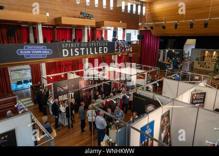 Hôtel de Ville d'Elgin, Elgin, Moray, UK. Sep 6, 2019. UK. C'est une scène de l'intérieur de l'esprit de Speyside, distillée et de l'alimentation le vendredi 6 septembre 2019. Crédit photo : Alamy/JASPERIMAGE Live News Banque D'Images