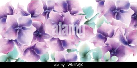 Fond de carte fleurs Lily Vector l'aquarelle. Décor de mariage floral Illustration de Vecteur