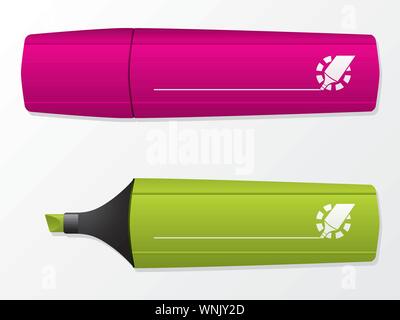 Marqueurs de texte Illustration de Vecteur