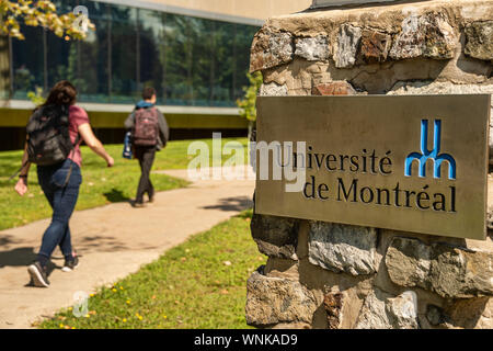 Montréal, CA - 5 septembre 2019 : Université de Montréal (UDEM) Banque D'Images