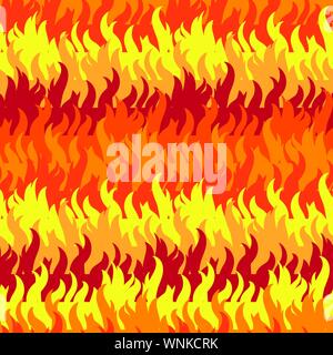 Motif de fond vectoriel continu avec bandes de flammes Illustration de Vecteur