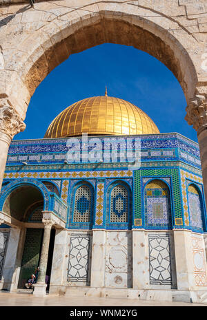 Jérusalem, Israël - 23 Jan 2011 : Dôme du rocher sur le mont du Temple à Jérusalem, Israël Banque D'Images