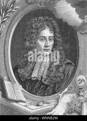 ROBERT BOYLE (1627-1691) chimiste anglo-irlandais, physicien et inventeur Banque D'Images