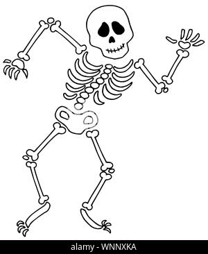 Squelette dansant Illustration de Vecteur