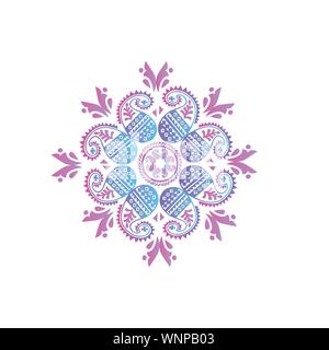 Ornement de luxe design mandala background en couleur or - Vector Illustration de Vecteur