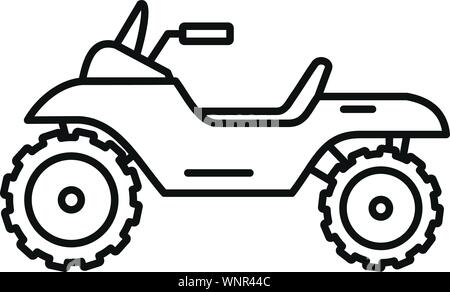 Atv quad bike d'icône. Contours atv quad icône vecteur pour la conception web isolé sur fond blanc Illustration de Vecteur