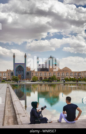 La mosquée du Shah, à Naghsh-e Jahan Square, Ispahan, Isfahan, Iran Province Banque D'Images