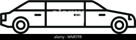 Limousine président icône. Contours président icône vecteur limousine pour la conception web isolé sur fond blanc Illustration de Vecteur