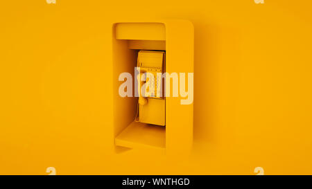 Des téléphones payants publics. Un minimum d'idée concept. 3d illustration. Banque D'Images