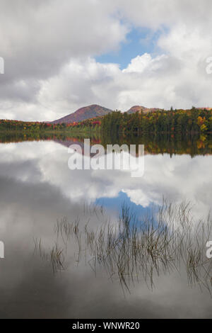 Automne couleurs reflètent les étangs et rivières pendant les moments lorgnant dans la Nouvelle Angleterre. Tournantes ; laisse le temps d'automne. New Hampshire Vermont Adirondack Banque D'Images