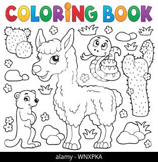Coloriage avec des animaux 4 Illustration de Vecteur