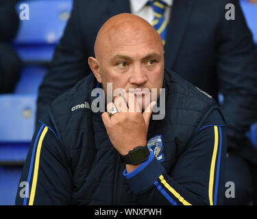 6 SEPTEMBRE 2019 , Stade Halliwell Jones, Warrington, Angleterre ; Betfred Super League Rugby, Round 28, Warrington Wolves vs Wakefield Trinity ; Paul Anderson de Warrington Wolves Crédit : Richard Long/News Images Banque D'Images