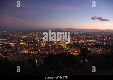 Vue aérienne depuis la colline de Damas Banque D'Images