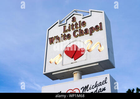 Little White Wedding Chapel, Las Vegas, Nevada Banque D'Images