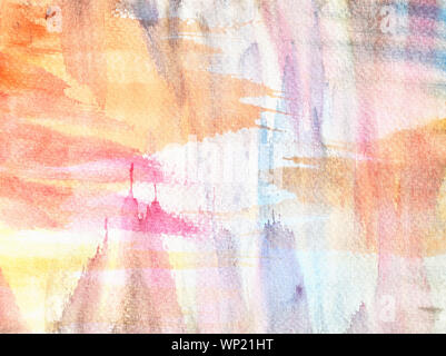 Lumineux avec aquarelle colorée et course sur le papier de pulvérisation , Illustration résumé et arrière-plan lumineux de la main à l'aquarelle dessiner Banque D'Images