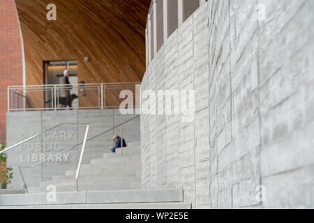 26 mai 2019 - L'Alberta Calgary - Canada - La nouvelle bibliothèque publique centrale dans le centre-ville de Calgary Banque D'Images