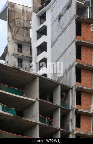 Partiellement terminé massive du développement résidentiel et du site de construction à Ho Chi Minh City, Vietnam, Asie du sud-est Banque D'Images