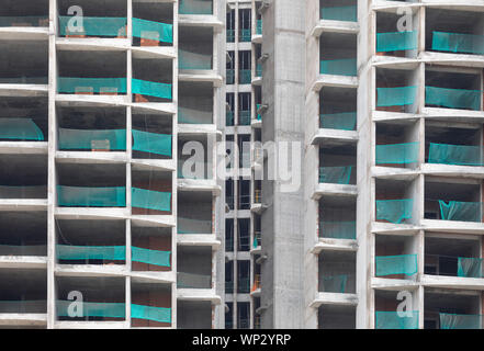 Partiellement terminé massive du développement résidentiel et du site de construction à Ho Chi Minh City, Vietnam, Asie du sud-est Banque D'Images