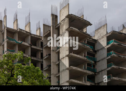 Partiellement terminé massive du développement résidentiel et du site de construction à Ho Chi Minh City, Vietnam, Asie du sud-est Banque D'Images