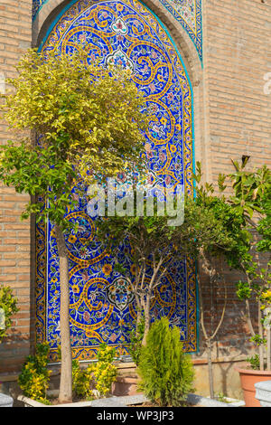 La mosquée du Shah, Cour, Téhéran, Iran Banque D'Images