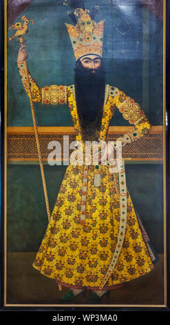 Portrait de Fath-Ali Shah Qajar (1772-1834), Musée des beaux-arts, Palais de Saadabad, Téhéran, Iran Banque D'Images