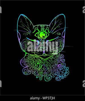 Une Illustration D Un Chat Dessin En Couleur D Un Chat Image Vectorielle Stock Alamy