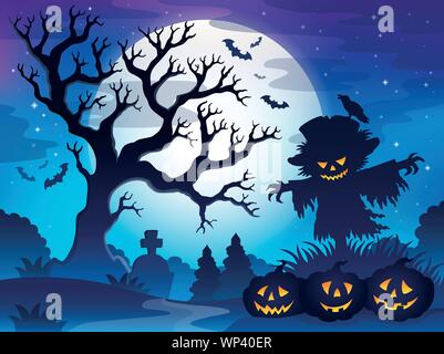 Thème de l'arbre libre 6 Spooky Illustration de Vecteur