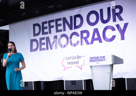 Londres, Royaume-Uni. 4e septembre. Jo Swinson MP, membre du Parlement britannique et chef du Parti libéral-démocrate Parti politique au Royaume-Uni. Crédit : Joe Keurig / Alamy News Banque D'Images