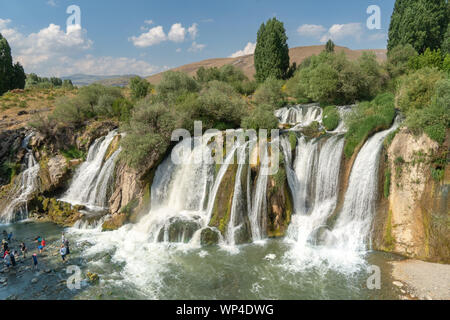 Visiter la cascade de Muradiye, Van dans l'Est de la Turquie Banque D'Images