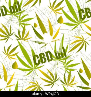 Modèle transparent avec des feuilles de chanvre. Illustration d'actions. Illustration de Vecteur