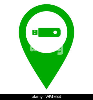 Clé USB et l'emplacement de la broche Banque D'Images