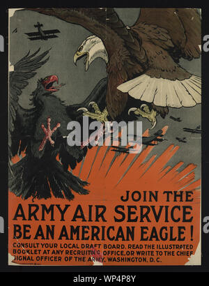 Inscrivez-vous l'Army Air Service, être un American Eagle / Charles Livingston Bull ; Litho Alpha. Co., Inc., New York) Banque D'Images