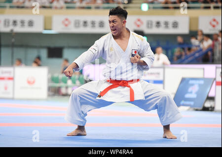 Nippon Budokan, Tokyo, Japon. Sep 7, 2019. Ryo Kiyuna (JPN), le 7 septembre 2019 - Karaté : Karaté1 Premier League TOKYO 2019 Men's chaque kata partie d'élimination au Nippon Budokan, Tokyo, Japon. Credit : Itaru Chiba/AFLO/Alamy Live News Banque D'Images