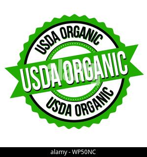 Usda organic signer ou apposer sur fond blanc, vector illustration Illustration de Vecteur