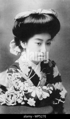 [ 1910 - Japon Geisha ] - Le célèbre Teruha 照葉 (geisha) écrit une ...