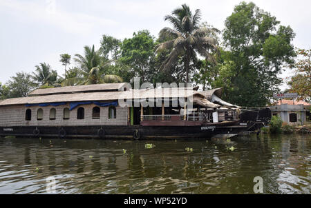 Houseboats, Alleppey, Kerala, Inde Banque D'Images