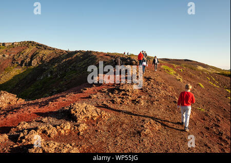 Cratère Kerið, Islande Banque D'Images