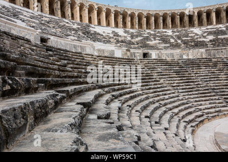 Théâtre romain le mieux préservé en Turquie est situé à Aspendos Banque D'Images