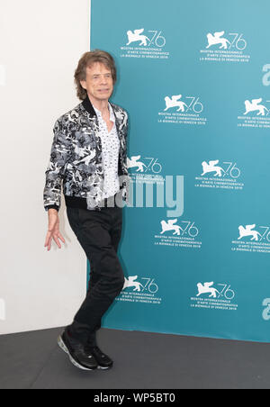 Venise, Italie - 07th Septembre, 2019. Mick Jagger assiste à un photocall pour la première mondiale de "l'Hérésie" orange brûlé pendant le 76e Festival du Film de Venise au Palazzo del Casinò sur Septembre 07, 2019 à Venise, Italie. © Roberto Ricciuti/éveil/Alamy Live News Banque D'Images