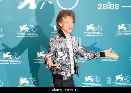 Venise, Italie - 07th Septembre, 2019. Mick Jagger assiste à un photocall pour la première mondiale de "l'Hérésie" orange brûlé pendant le 76e Festival du Film de Venise au Palazzo del Casinò sur Septembre 07, 2019 à Venise, Italie. © Roberto Ricciuti/éveil/Alamy Live News Banque D'Images