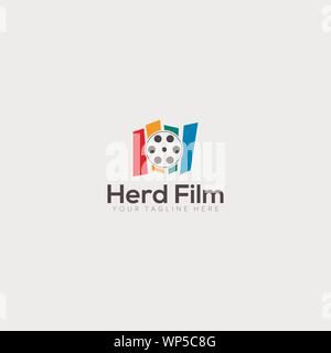 Abstract film productions et conceptions de logo logo moderne Illustration de Vecteur