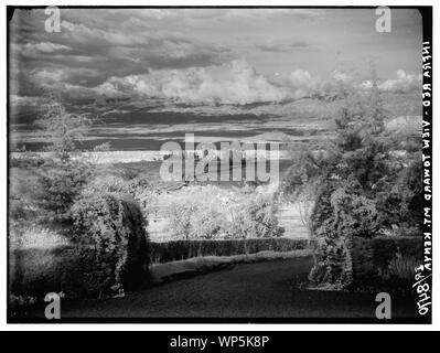 La colonie du Kenya. District de Nyeri. Vue vers le Mont Kenya à partir de l'hôtel Outspan Banque D'Images