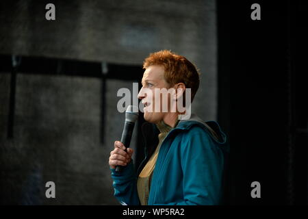 Vienne, Autriche, 07th Nov, 2019. Les Verts autrichiens commencent par le numéro 3 des Verts Sibylle Hamann dans la campagne électorale pour l'élection du Conseil National en 2019. Credit : Franz Perc / Alamy Live News Banque D'Images