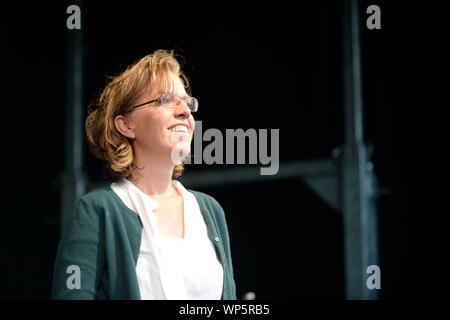 Vienne, Autriche, 07th Nov, 2019. Les Verts autrichiens commencent par le numéro 2 des Verts Leonore Gewessler dans la campagne électorale pour l'élection du Conseil National en 2019. Credit : Franz Perc / Alamy Live News Banque D'Images