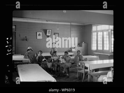 Kiryat Anavim (DILB), le 6 août 1939. Salle à manger commune de l'enfant Banque D'Images